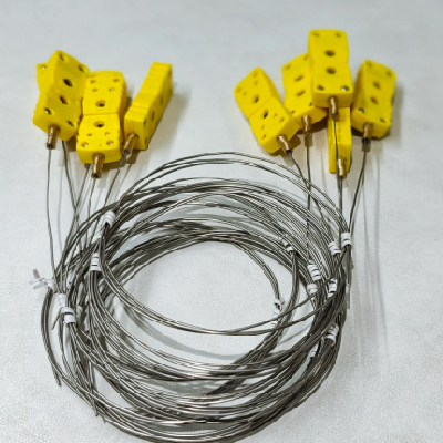 1mm k Type Thermocouple, 1 Mtr.Long With Connectors-3